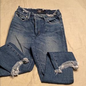 High rise ankle jeans